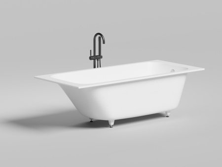 Ванна из искусственного камня Salini ORLANDA 102022M 180х80 встраиваемая прямоугольная с ножками